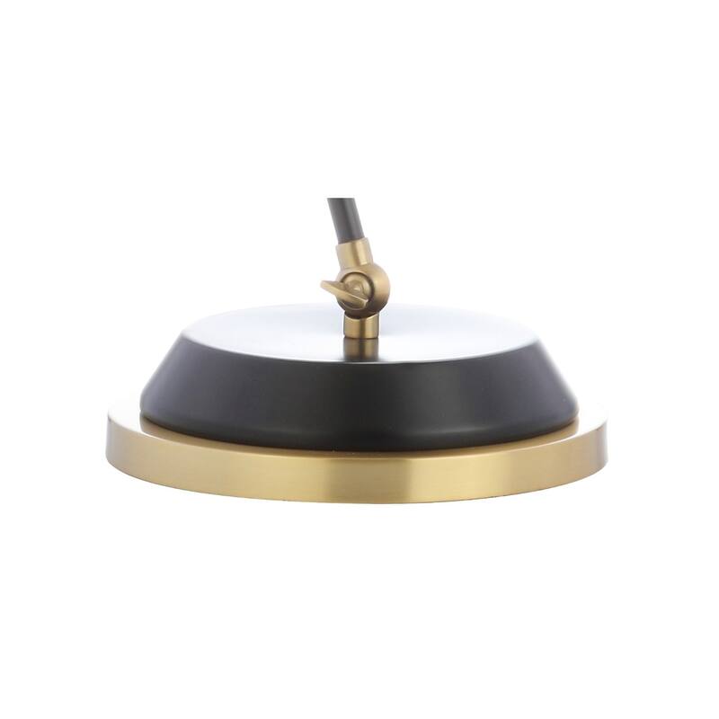 Barnes 23" Metal LED Task Lamp, Black/Brass Gold by JONATHAN Y