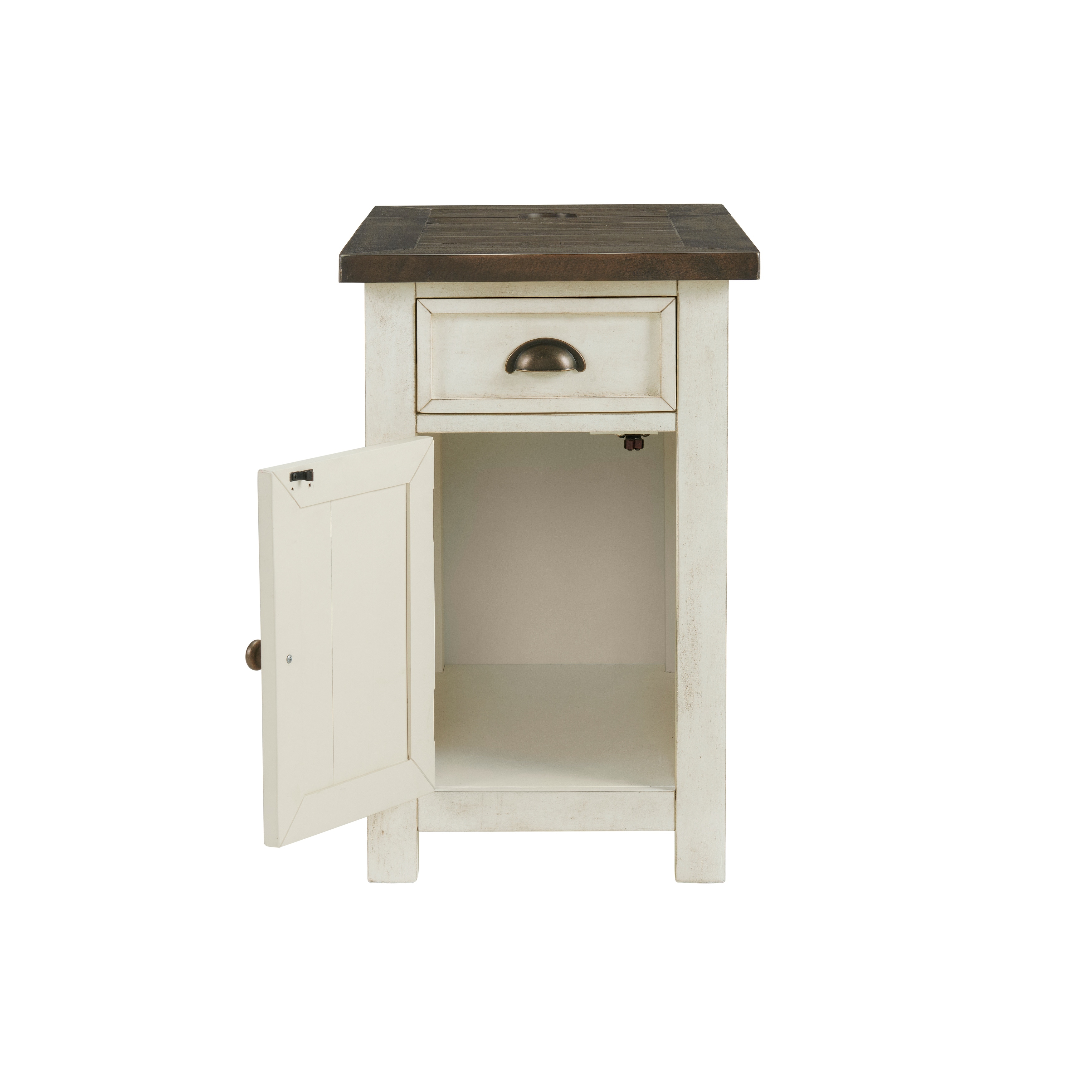 Dudley chairside best sale table with power