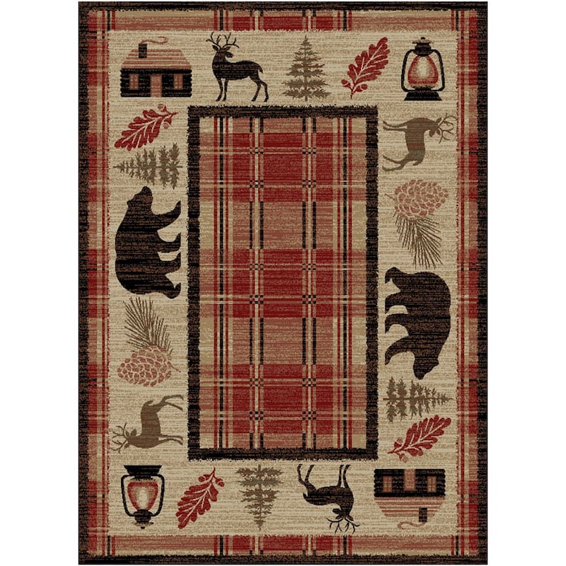 Hearthside Cabin Fever Red Lodge Area Rug - 5'3"x7'3"
