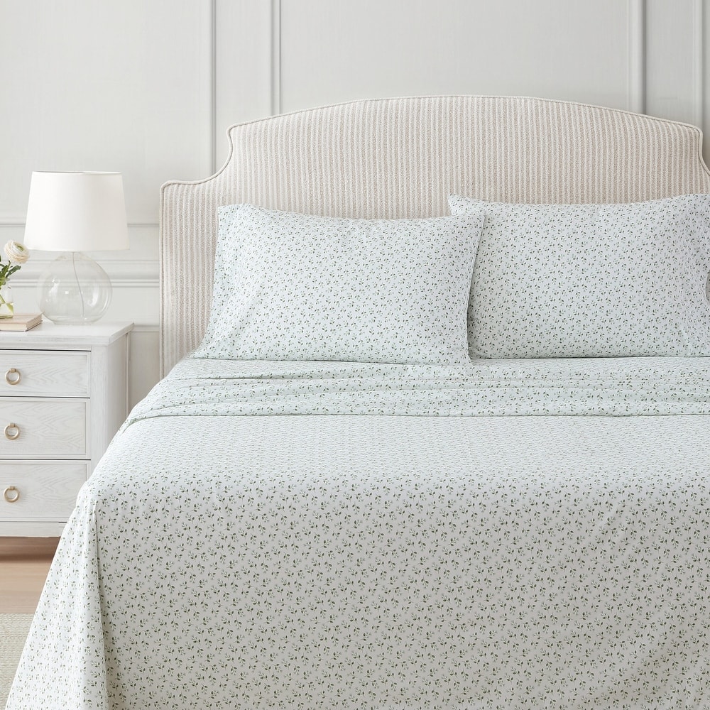 Martha Stewart Printed Cotton Percale Sheet Set