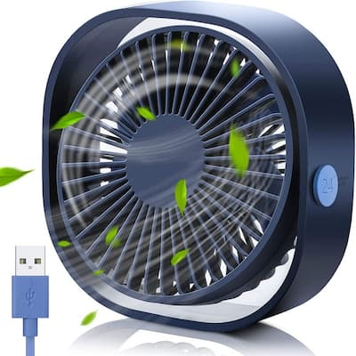 Small Personal USB Desk Fan,3 Speeds Portable Desktop