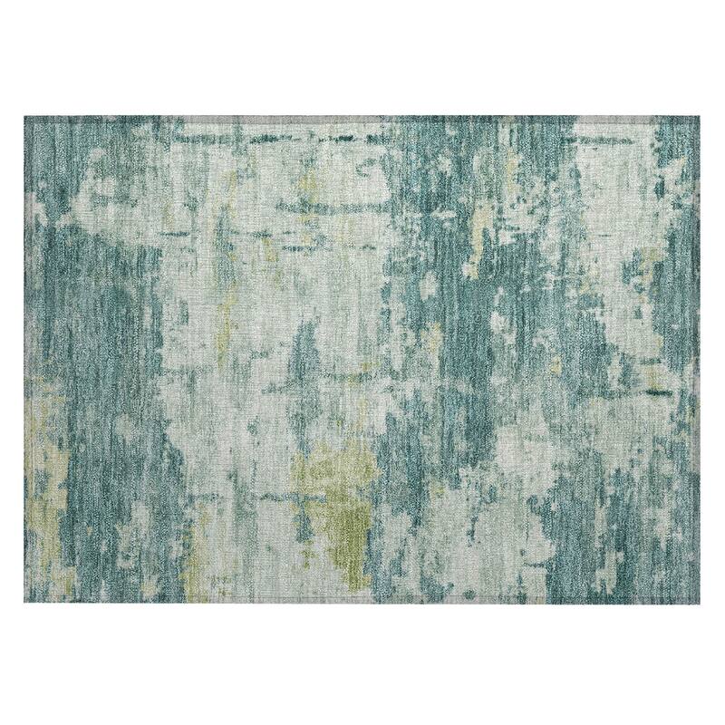 Machine Washable Indoor/ Outdoor Crouppen Modern Chantille Rug