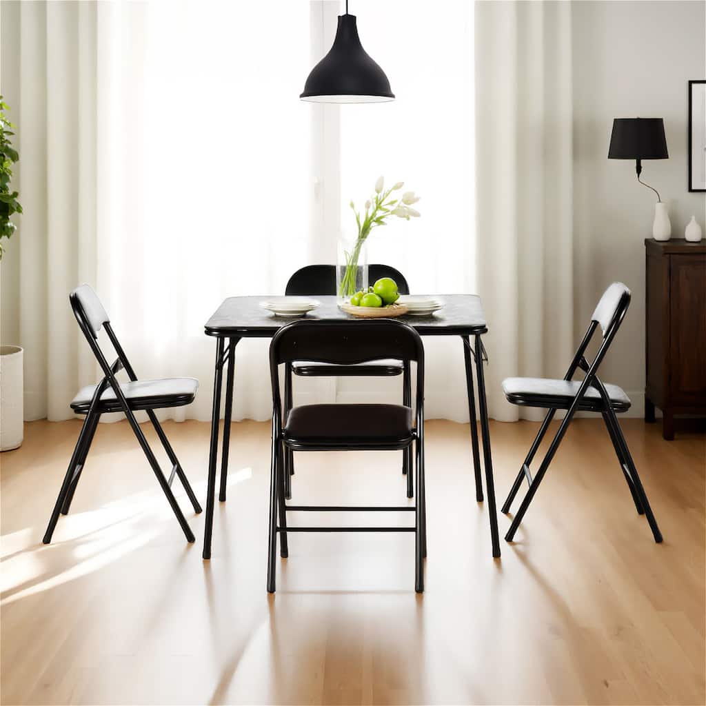 Homy Casa Black Folding Dining Set, for Kitchn, Pinic