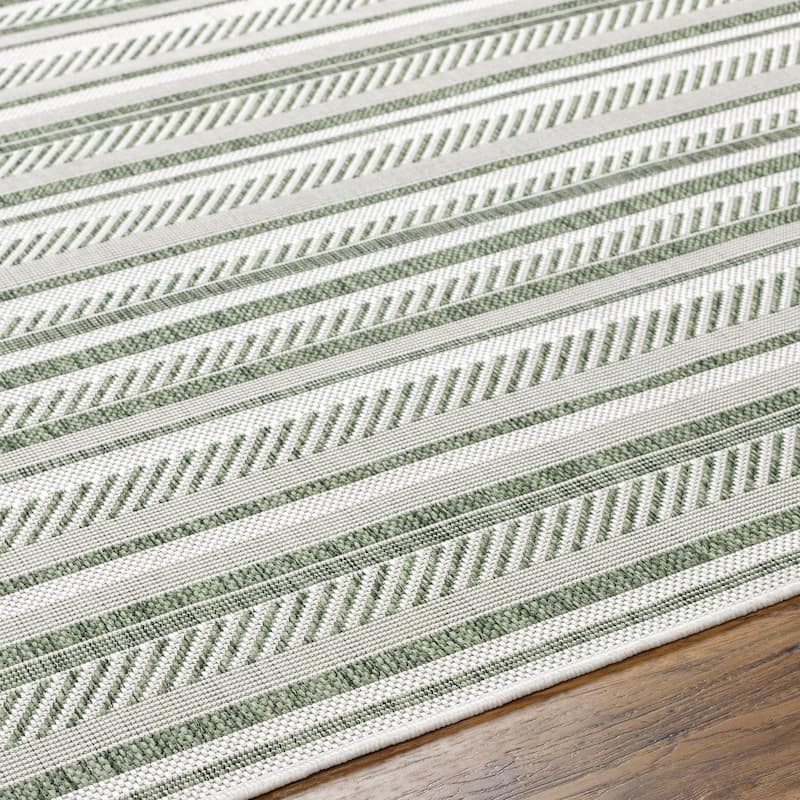 Livabliss Rikard Indoor/ Outdoor Coastal Stripe Area Rug