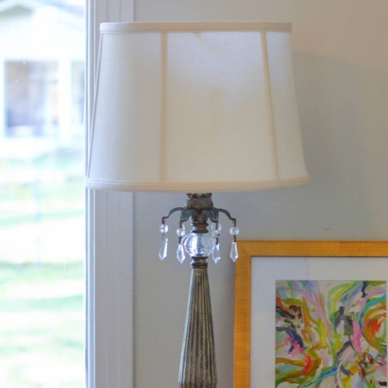 Drum Softback Lampshade with Washer Fitter, White