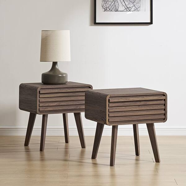 Mid Century Modern Side Table Set - Small Accent & Bedside Tables in ...
