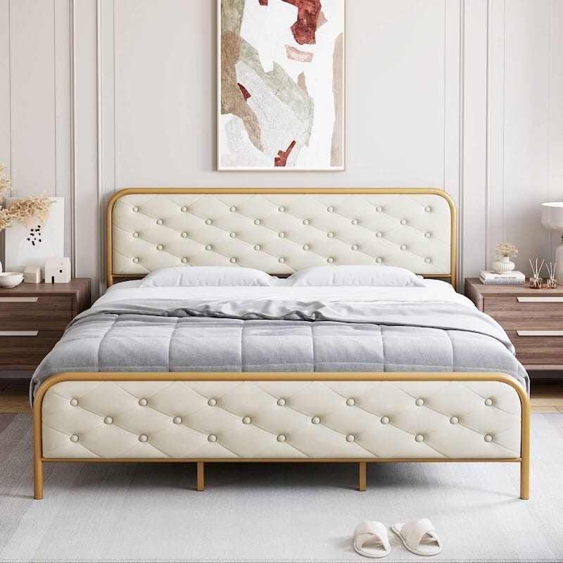 Platform Bed Frame - White - King