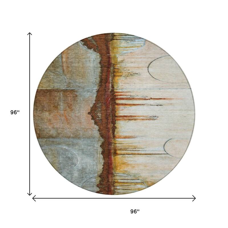 HomeRoots Abstract Transitional Rectangle Outdoor Rug