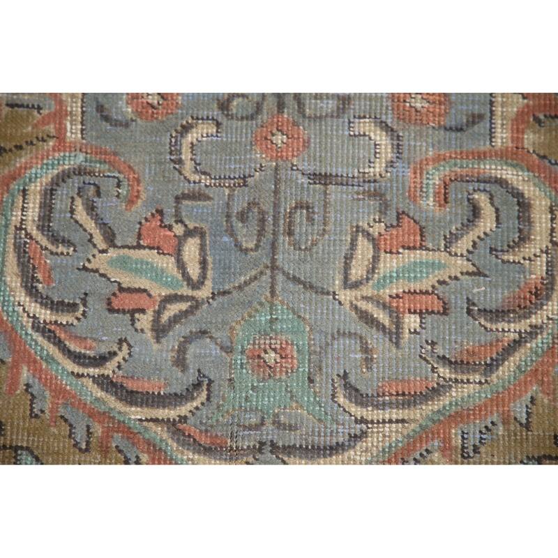 Hand Knotted Oriental 100% Wool Carpet Traditional Medallion Beige & Ivories Tabriz Area Rug - 10' 6'' X 7' 11''
