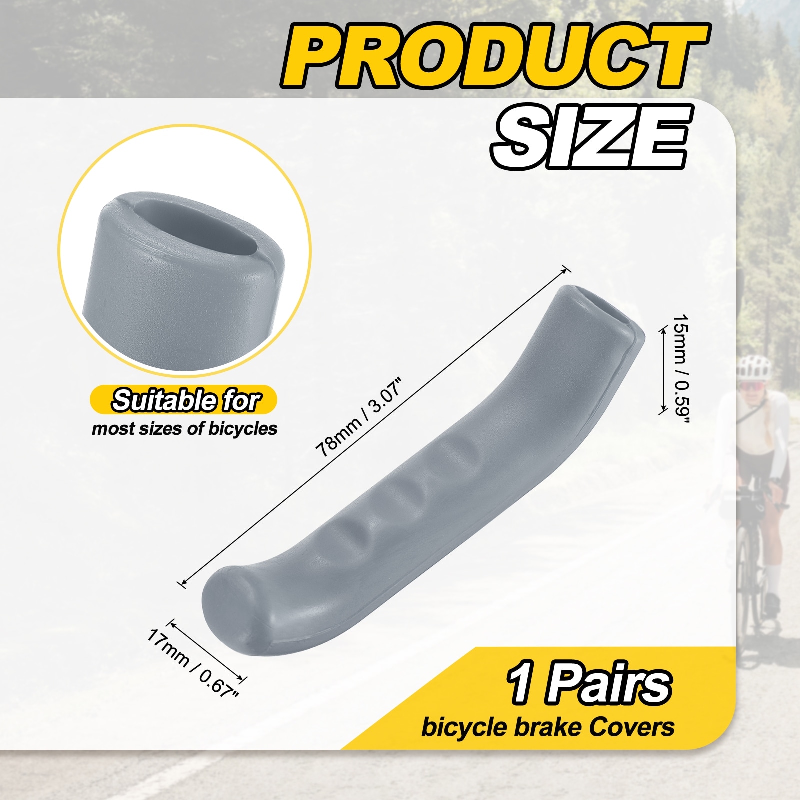 Bicycle Brake Lever Covers, Brake Grips Anti-Slip Sleeve Handle Protection Cover for (Mountain Bike/Road Bicycle)