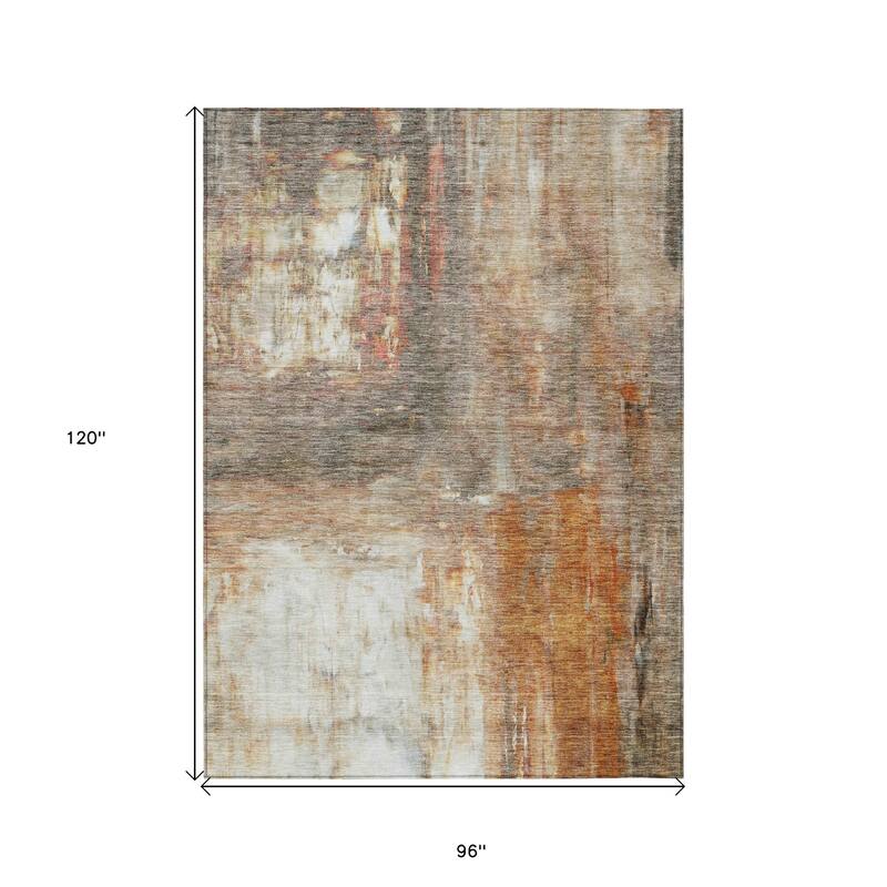 HomeRoots Abstract Transitional Rectangle Outdoor Rug