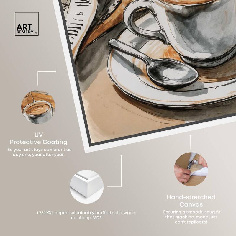 Sunday Coffee Canvas by Art Remedy