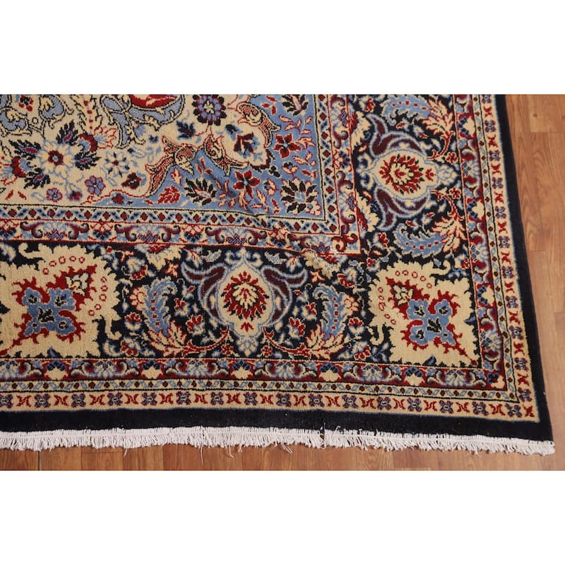 Traditional Kashan Turkish Rug Machine-Made Floral Carpet - 9'9" x 13'0"
