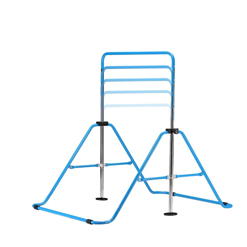 Zenova Gymnastics Bars Kids Kip Junior Training Bars for Home, Folding Horizontal Bars with 5 Adjustable Height