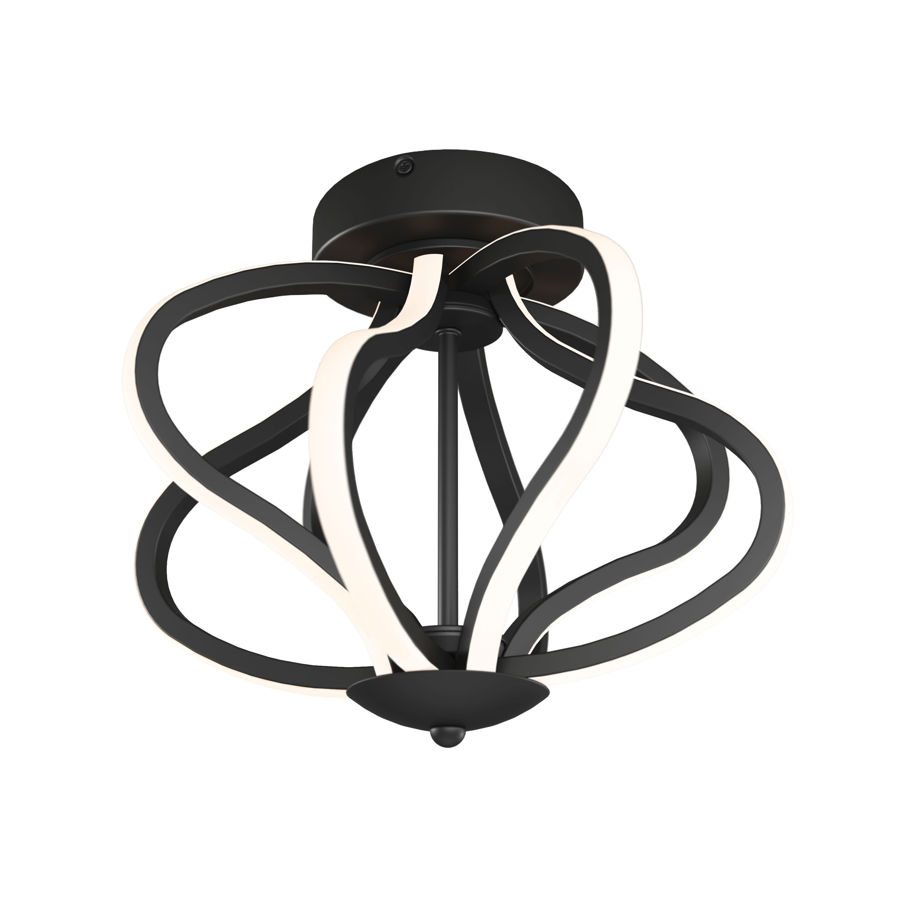 Artika Meridian LED Integrated Flush Mount, Black