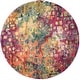 preview thumbnail 87 of 106, SAFAVIEH Monaco Shiloh Boho Abstract Modern Watercolor Area Rug 5' Round - Pink/Multi - Round