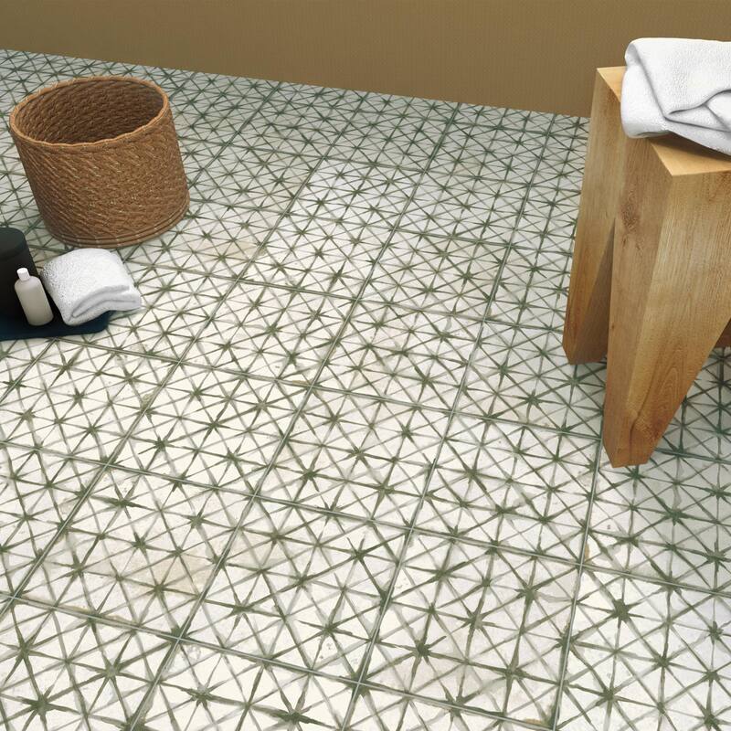 Merola Tile Kings Temple Sage 17-5/8" x 17-5/8" Ceramic Floor and Wall Tile