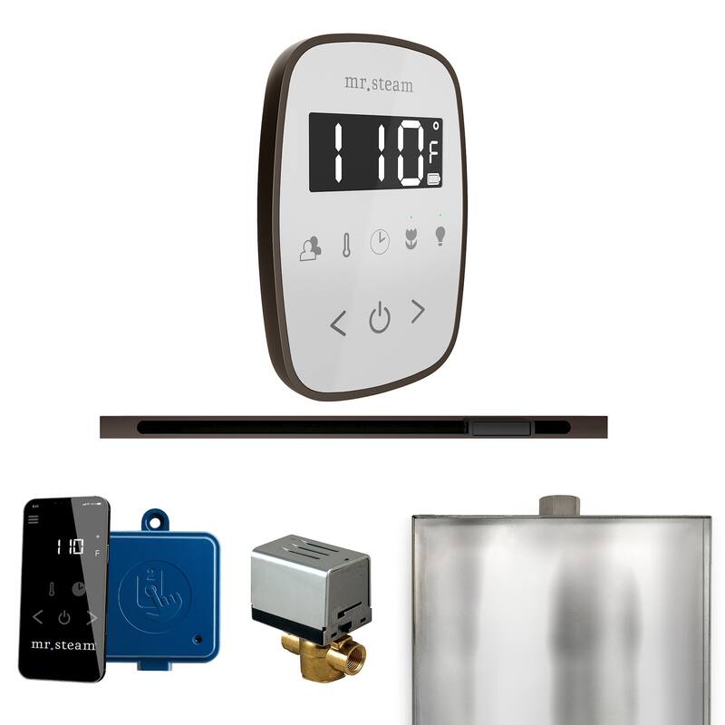 Mr Steam BFL Butler Flex Linear Package Steam Shower Control Package - White / Oil-Rubbed Bronze