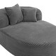 preview thumbnail 13 of 14, Modern Chaise Lounge Sofa Boneless Couch 51.6" Sofa Bed Compression Sofa Couch with Two Supportive Pillows for Living Room