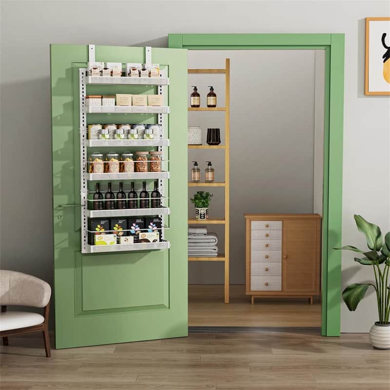 6-Tier pantry over the door organizer - 7.1"D x 17.2"W x 51.2"H