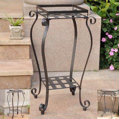 Mandalay Square Iron Plant Stand