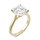 preview thumbnail 8 of 15, 3.30ct Moissanite Cushion Solitaire Engagement Ring in 14k Gold