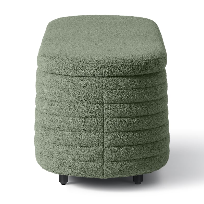 Bayville Sherpa Polyester Flip Top Storage Ottoman - 42"
