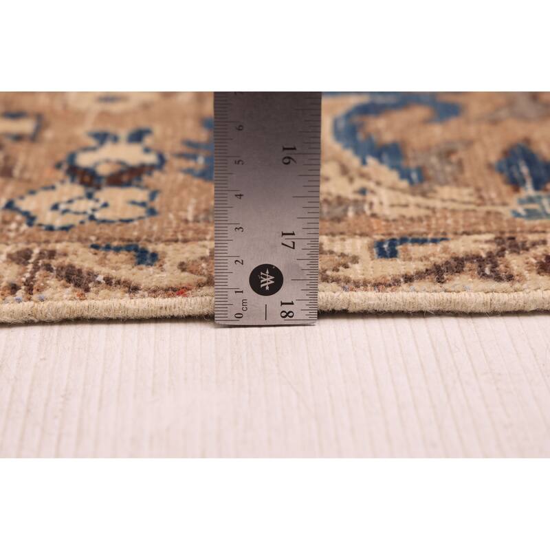 ECARPETGALLERY Hand-knotted Kayseri Vintage Brown Wool Rug - 6'9 x 9'9