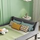 preview thumbnail 16 of 18, Twin Platform Bed w/ Headboard & Footboard, Solid Wooden Bed Frame w/ Built-in Bed-end Book Storage Rack-No Box Spring Needed