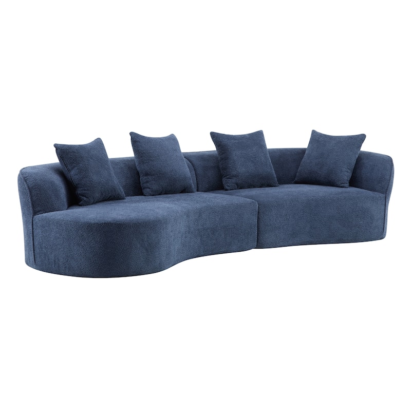 Christopher Knight Home - Linda Fabric Curved Sectional Sofa