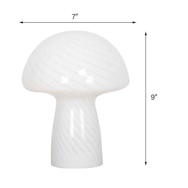 Mushroom Round Glass Table Lamp