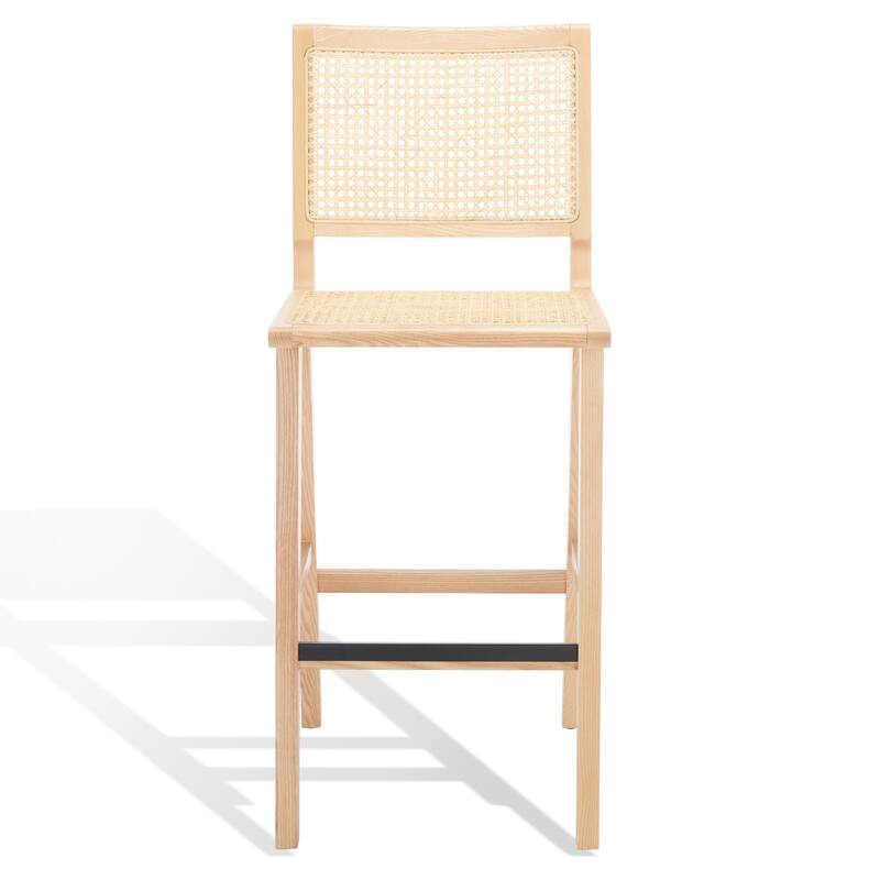 SAFAVIEH Couture Jeff French Cane 30-inch Bar Stool - 18 In. W x 23 In. D x 45 In. H - 18Wx23Dx45H