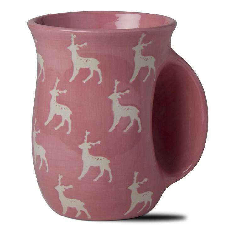 16 oz. Joyful Deer Hand Warmer Christmas Stoneware Mug