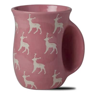 16 oz. Joyful Deer Hand Warmer Christmas Stoneware Mug