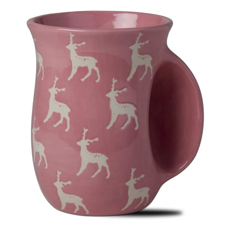 16 oz. Joyful Deer Hand Warmer Christmas Stoneware Mug