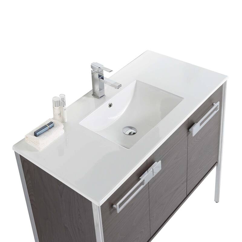 Fine Fixtures Oakville Bathroom Vanity with White Ceramic Sink