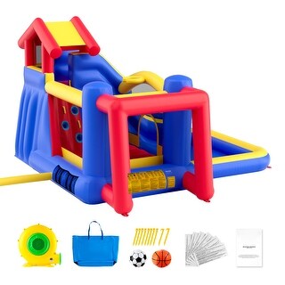 Inflatable Bounce House Family Backyard Bouncy Castle, for Kid Ages
