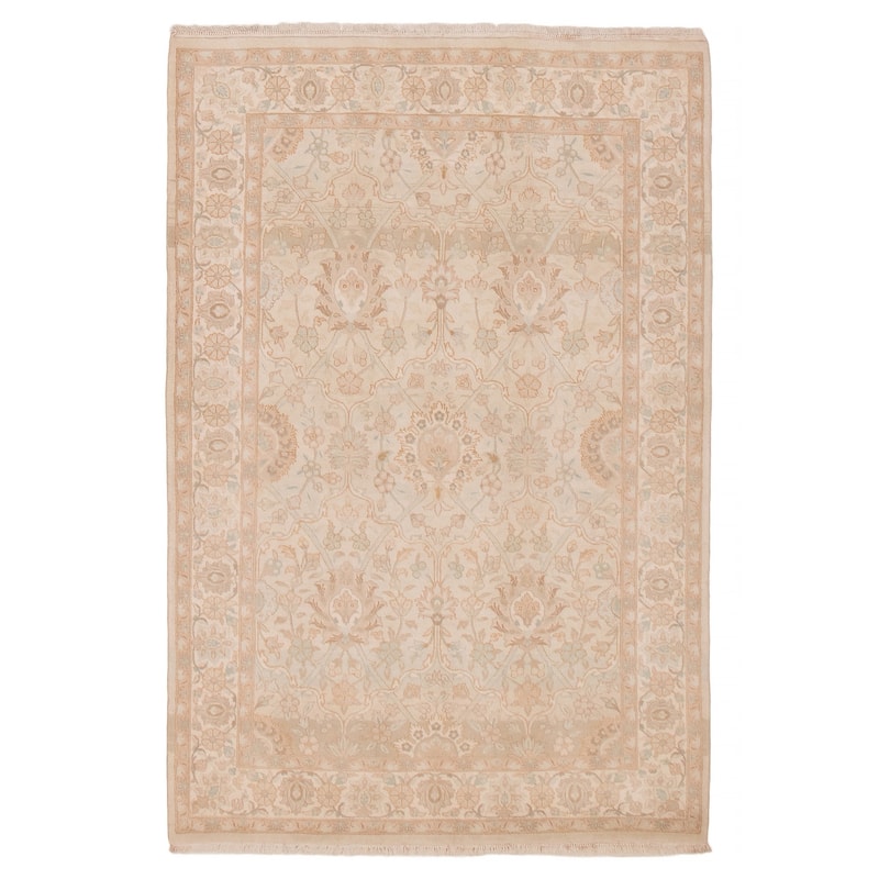 ECARPETGALLERY Hand-knotted Pako Persian 18 Of 20 Khaki Wool Rug - 4'1 x 6'1 - Light Khaki - 4'1 x 6'1