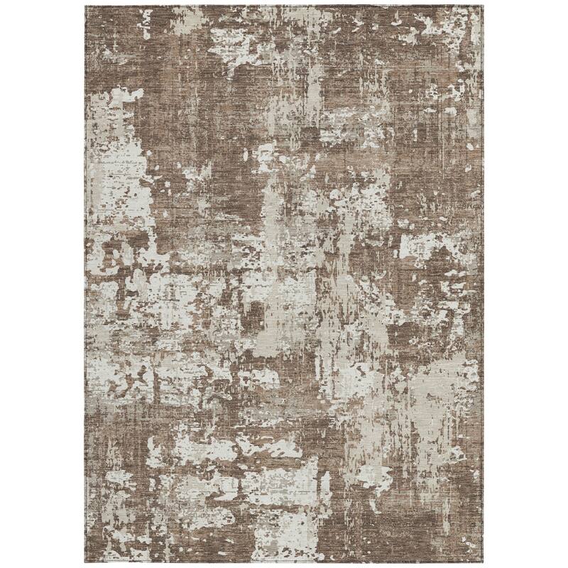 HomeRoots Abstract Transitional Rectangle Outdoor Rug