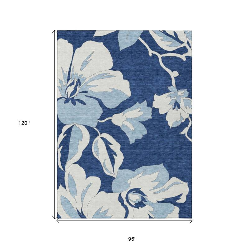 HomeRoots Floral Transitional Rectangle Outdoor Rug