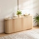 preview thumbnail 6 of 16, 70-inch Wide Modern Sideboard Cabinet with Semi-Cylindrical Columns