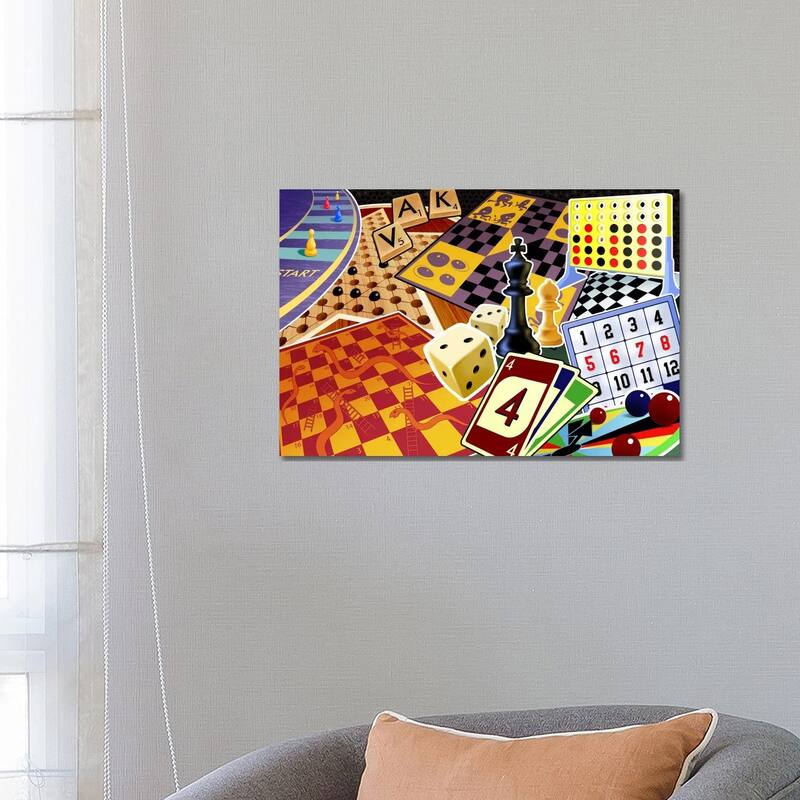 iCanvas "Board Games" by Unknown Artist Canvas Print