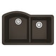 preview thumbnail 26 of 56, Karran Undermount Quartz Double Bowl Kitchen Sink Brown