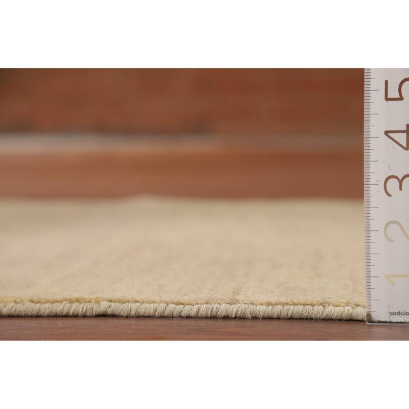 Gabbeh Modern Foyer Rug Handmade Solid Wool Carpet - 2'8"x 4'1"