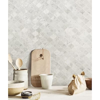 Carrara Marble Mosaic Decorative Backsplash Tile , 12"x 12"x 0.38"/pc