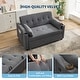 preview thumbnail 20 of 28, 3-in-1 Convertible Sleeper Sofa Bed with Pull-Out Bed, Corduroy Futon, Charging Port & Side Pocket