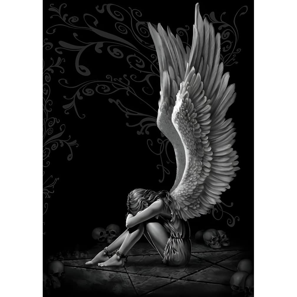 Spiral - Enslaved Angel Art Poster - 24 x 36 Inch
