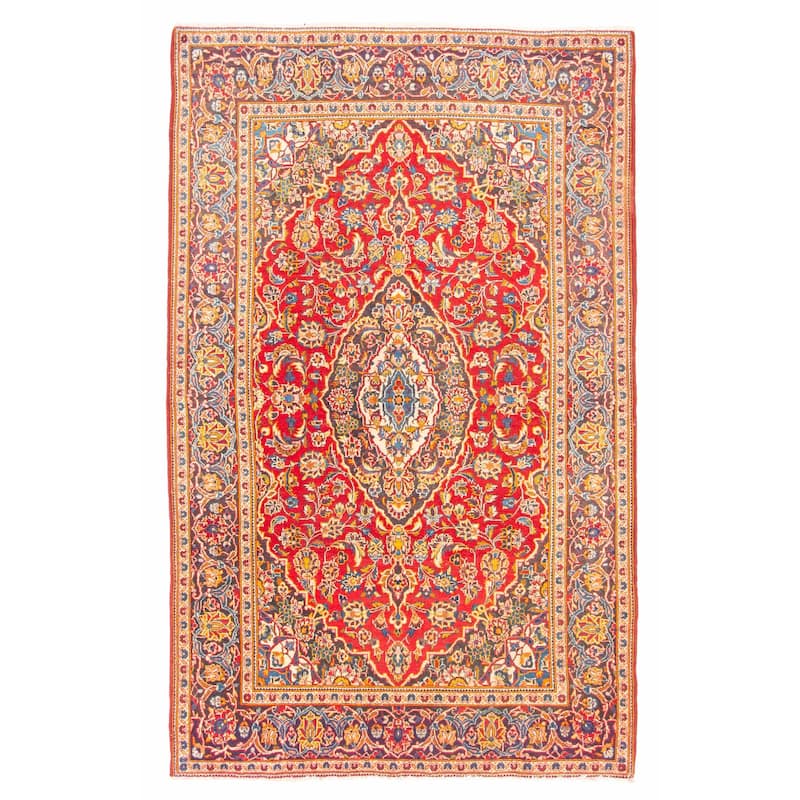 ECARPETGALLERY Hand-knotted Kayseri Red Wool Rug - 4'5 x 7'3