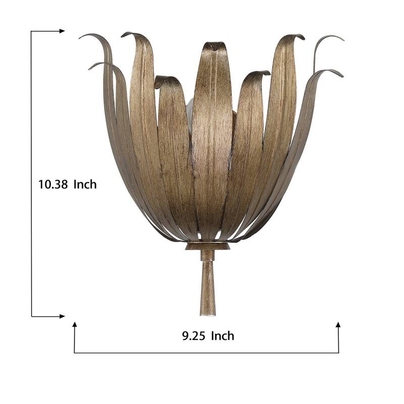 Acroma 2-set Steel Dimmable Steel Wall Sconce with Floral Design