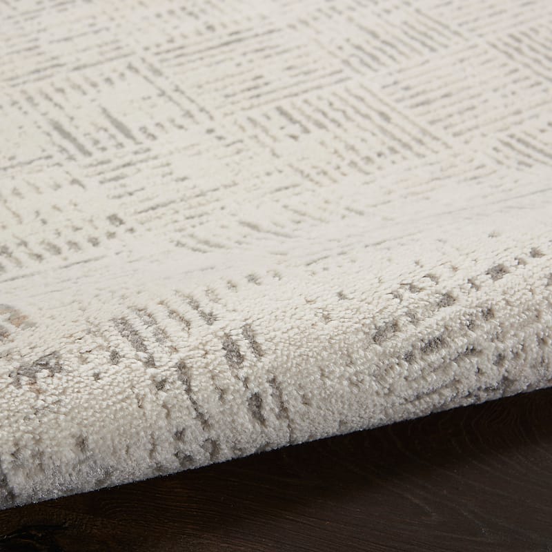 Nourison Elation Abstract Modern Ivory Grey Area Rug